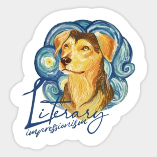 Impressionist Dog Painting Sticker